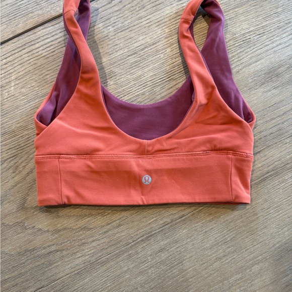 Lululemon Align Bra Reversible Orange Rust Red Size 4 - Picture 3 of 5